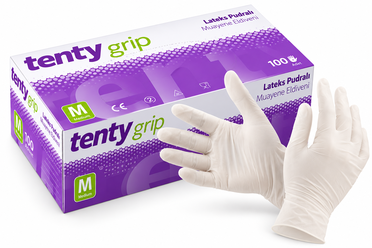 TENTY BEND LATEKS PUDRALI ELDİVEN M (100'LÜ) 