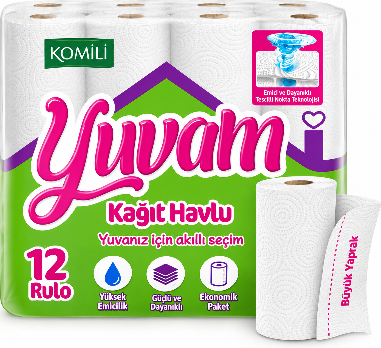 YUVAM KAĞIT HAVLU EKONOMİK 12Lİ