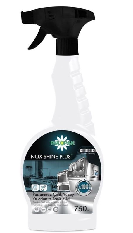 RULOPAK PASLANMAZ ÇELİK VE ANKESTRE TEMİZLEYİCİ 750 ML (KOLİ İÇİ 12 ADET) 